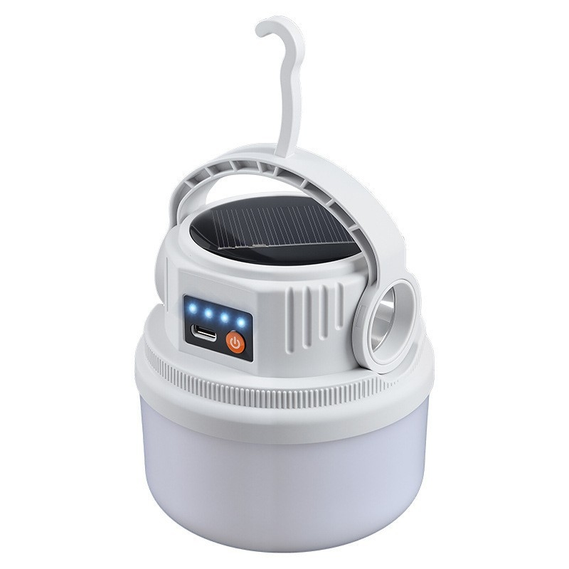 Lumină de camping reîncărcabilă, alimentată solar, lampă incandescentă 3.7V, 5W