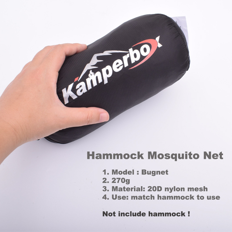 Kamperbox hamak s mrežom protiv komaraca, vanjsko kampiranje, najlon užad, prijenosno
