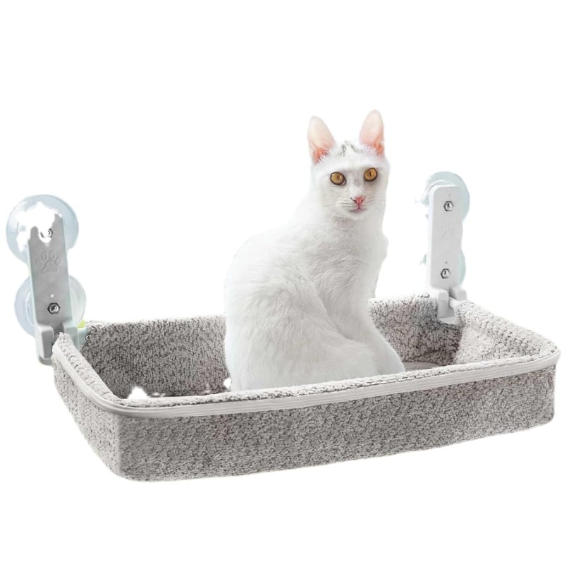 Γατο- hammock παραθύρου με βεντούζες, αναδιπλούμενο κρεβάτι κρεμαστό