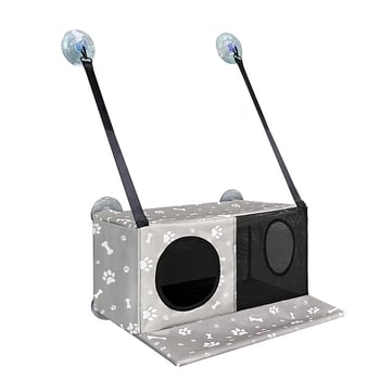 Υφασμάτινο κρεμαστό καταφύγιο για γάτες, με βεντούζες παραθύρου, για μπαλκόνι, χωρίς διάτρηση