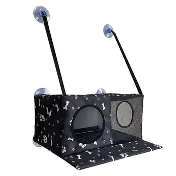 Υφασμάτινο κρεμαστό καταφύγιο για γάτες, με βεντούζες παραθύρου, για μπαλκόνι, χωρίς διάτρηση