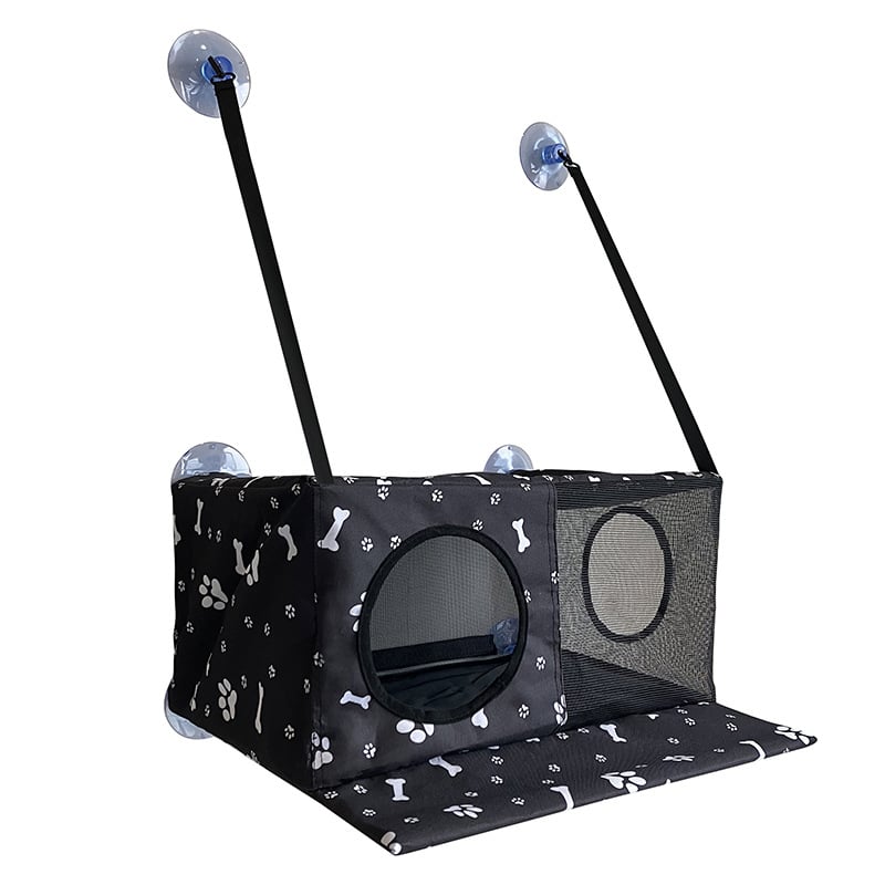 Υφασμάτινο κρεμαστό καταφύγιο για γάτες, με βεντούζες παραθύρου, για μπαλκόνι, χωρίς διάτρηση