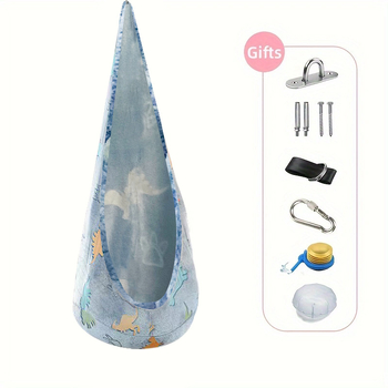 Flaneles világító függőszék-hamak beltéri és kültéri használatra, felfújható párnával, teherbírás 150 kg