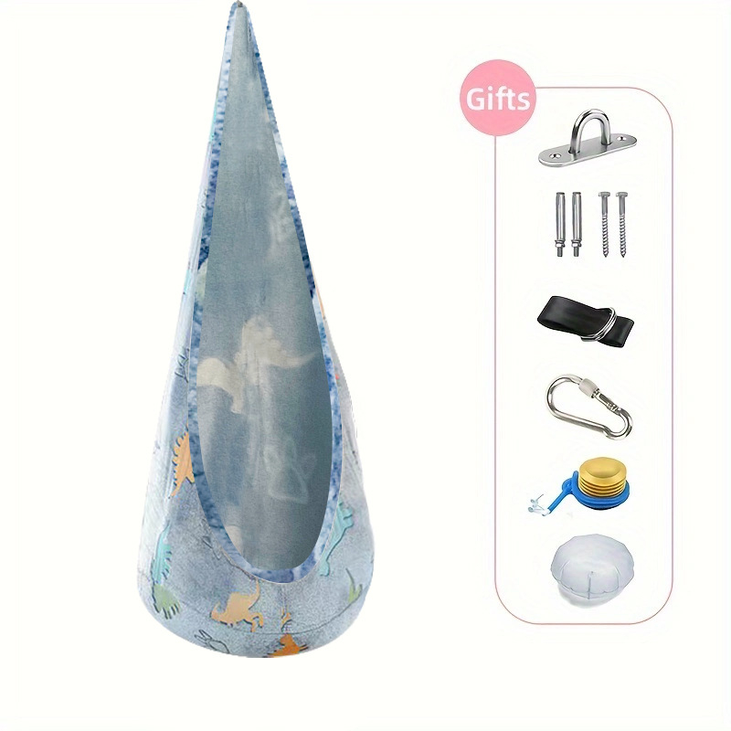 Flaneles világító függőszék-hamak beltéri és kültéri használatra, felfújható párnával, teherbírás 150 kg