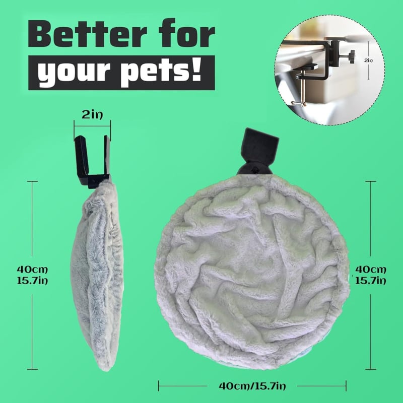 Bixbee Κρεμαστό κρεβάκι γάτας από ανοξείδωτο ατσάλι, για γραφείο