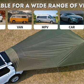 Hátsó autóernyő – tágas, több személyre, 3000 mm vízálló, poliészter anyag, pillangó alak