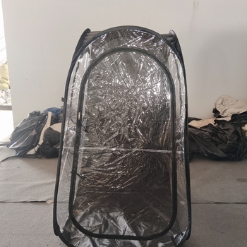 Go Sawae pop-up sátor sporteseményekhez — egyoldalú menedék sátor, gyors nyitás; belső átlátszó PVC, külső Oxford anyag, vízálló 1000–1500 mm