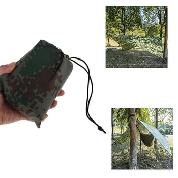 Kültéri többfunkciós négyzet alakú sátor, poliészter ponyva, vízálló, ezüst bevonattal