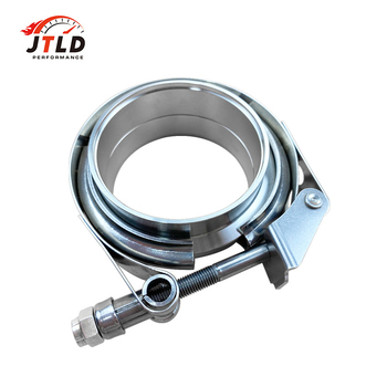 Automobilový výfukový príslušenstvo: 304 nerezová oceľ, rýchlo uvoľniteľný V-tvarný spona s prstenom a prírubou; menovité priemery 8/10/12/16 mm; upevňovací priemer 65 mm.