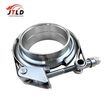 Automobilový výfukový príslušenstvo: 304 nerezová oceľ, rýchlo uvoľniteľný V-tvarný spona s prstenom a prírubou; menovité priemery 8/10/12/16 mm; upevňovací priemer 65 mm.