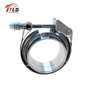 Automobilový výfukový príslušenstvo: 304 nerezová oceľ, rýchlo uvoľniteľný V-tvarný spona s prstenom a prírubou; menovité priemery 8/10/12/16 mm; upevňovací priemer 65 mm.