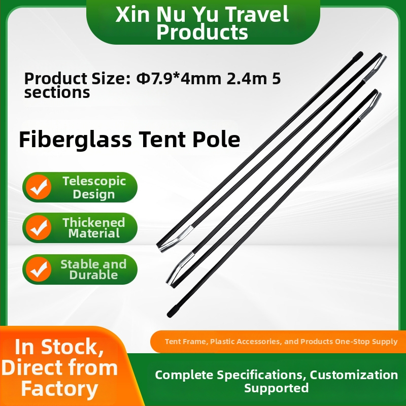 Držiak stanu s tyčou z vlákna skla a plastovými doplnkami, skladací, zosilnený dizajn