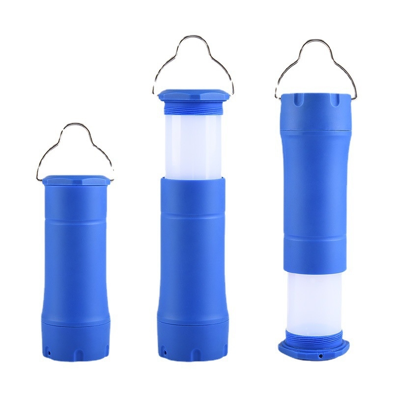 Lampă de lucru extensibilă din plastic pentru camping, cu LED, lanternă portabilă, mini lampă multifuncțională