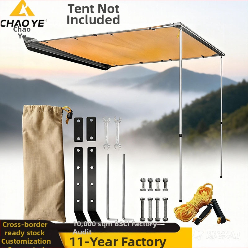 Chaoye SUV bočný súprava nástrojov pre stan s Tiger Claw crossbar, karbónová oceľ; kompatibilný s príslušenstvom stanu so zipsom a hliníkovými skeletmi