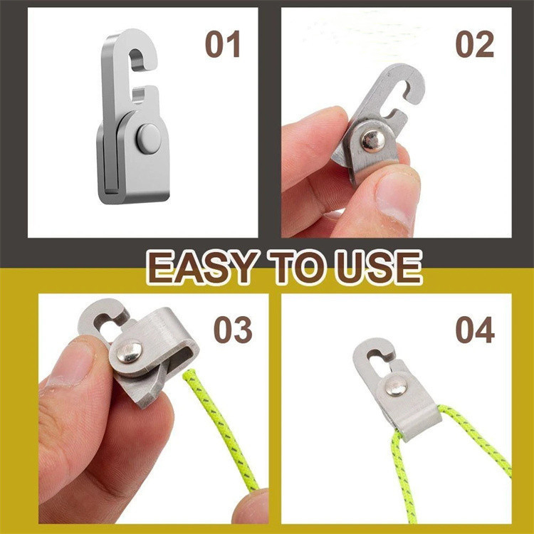 Lock Hook – για σκηνές, αναρρίχηση και εξοπλισμό κάμπινγκ, εξωτερική σειρά αποθήκευσης, κράμα