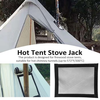 Σωλήνας καμινάδας φούρνου σκηνής, με πυρίμαχο ύφασμα, βάρος 32