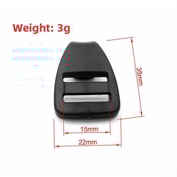 Mee POM plastová spona a slučka pre popruhy na turistické batohy a stany — odolný doplnok batožiny