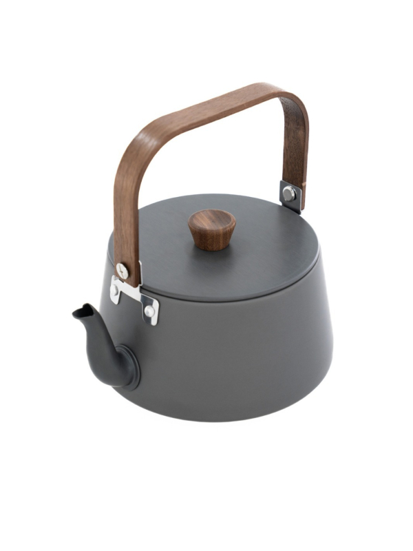 Prijenosni aluminijski čajnik za kampiranje – ultralagani, model PL-2407, 800 g, za 2 osobe, s logom.