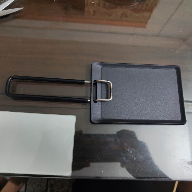 Vanjska četvrtasta mini tava za kampiranje, sklopiva, prijenosna, neprianjajuća, od nehrđajućega čelika