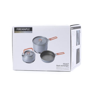 Kamperski set posuđa – aluminijska legura; prijenosan, izuzetno lagan, podijeljeni tip, otporan na vjetar, skupljanje topline; model Solar cooker; brand Fire Maple; za 2-3 osobe
