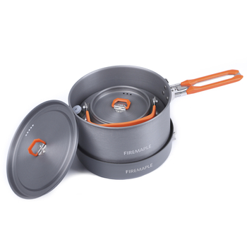 Kamperski set posuđa – aluminijska legura; prijenosan, izuzetno lagan, podijeljeni tip, otporan na vjetar, skupljanje topline; model Solar cooker; brand Fire Maple; za 2-3 osobe