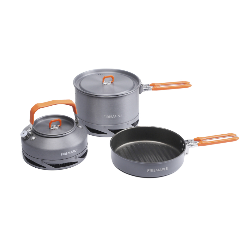 Kamperski set posuđa – aluminijska legura; prijenosan, izuzetno lagan, podijeljeni tip, otporan na vjetar, skupljanje topline; model Solar cooker; brand Fire Maple; za 2-3 osobe
