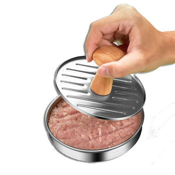 Preša za meso, nehrđajući čelik, okrugli dizajn (proljeće 2013; otisnuti logo: OK)