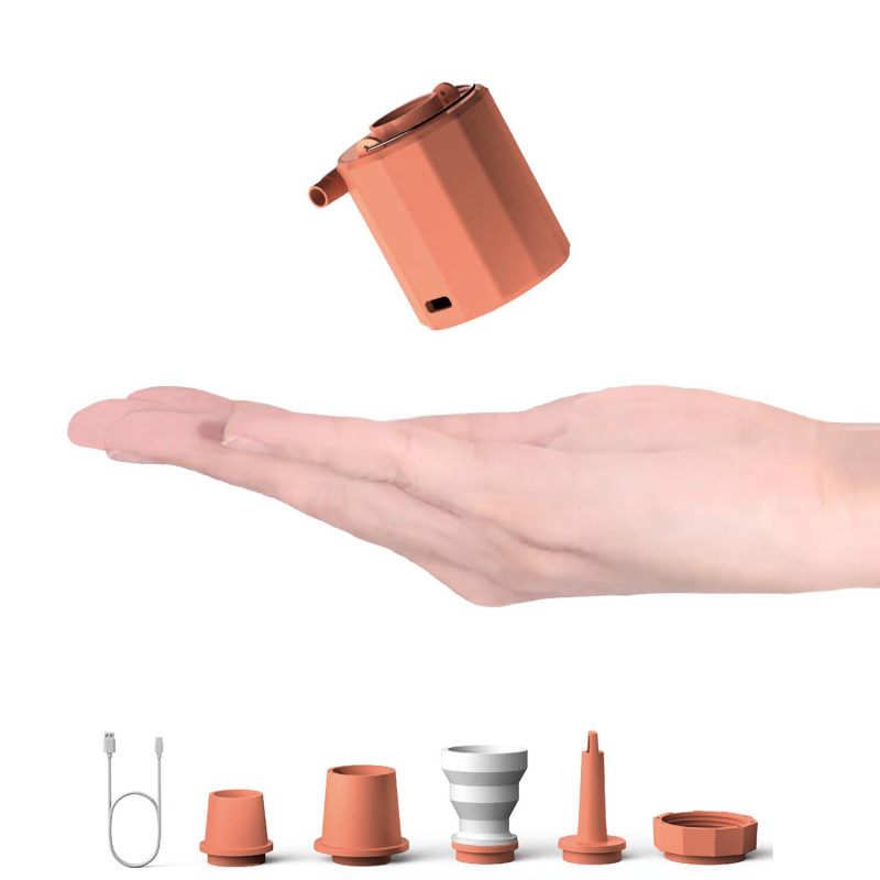 Vanjska mini pumpa za nafukivanje s osvjetljenjem šatora i svjetlom za nužne situacije, bežično skladištenje (Težina 89 g; Pritisak nadiranja 4,5 kPa; Namijenjena za šatore, nadučene krevete, kaučeve i jastuke)