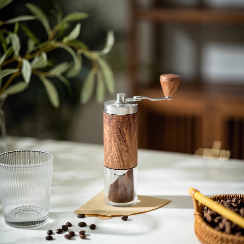 Elephant Star χειροκίνητος μύλος καφέ από ανοξείδωτο ατσάλι – φορητός, μοντέρνος μινιμαλιστικός σχεδιασμός για οικία, γραφείο και εξωτερικούς χώρους