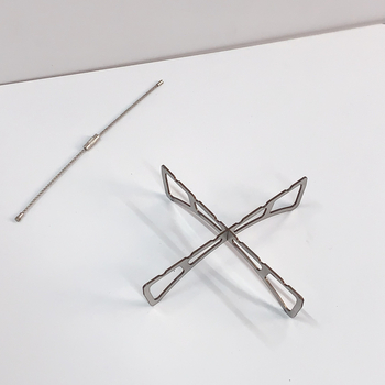 Križasti parni stalak od nehrđajućeg čelika – za kampiranje, 1-2 osobe