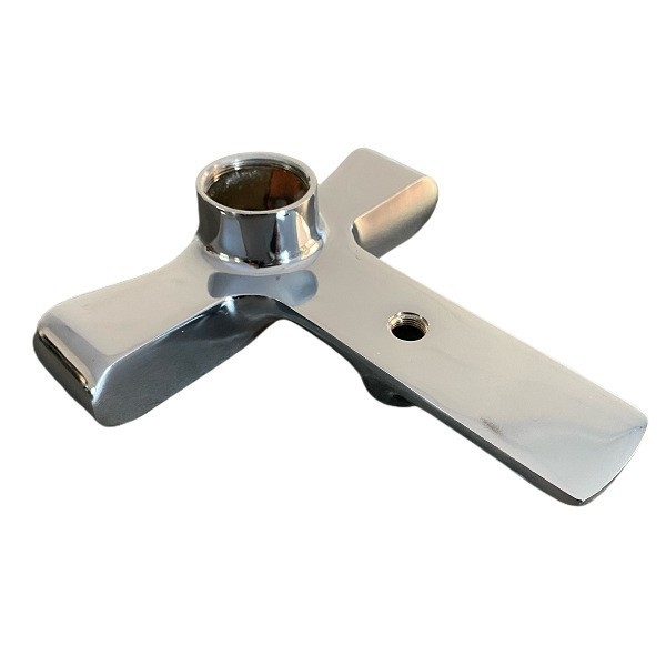 Set de robinete din aliaj de zinc, turnat prin nisip, cu miez ceramic al valvei, finisaj electroplatat, stil modern minimalist, structură cu legătură dublă