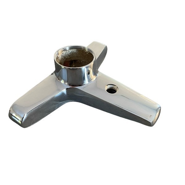 Set de robinete din aliaj de zinc, turnat prin nisip, cu miez ceramic al valvei, finisaj electroplatat, stil modern minimalist, structură cu legătură dublă