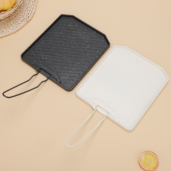 Prijenosni grill tiganj od nehrđajućeg čelika za kampiranje, za 2–3 osobe, težina 0,5 kg, mogućnost ispisa loga