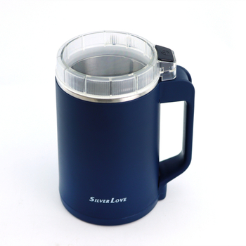 SILVER LOVE mljevač kave – Nehrđajući čelik, moderni minimalistički stil, težina 0,7 kg, mogućnost prilagodbe logotipa