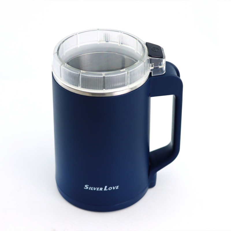 SILVER LOVE mljevač kave – Nehrđajući čelik, moderni minimalistički stil, težina 0,7 kg, mogućnost prilagodbe logotipa