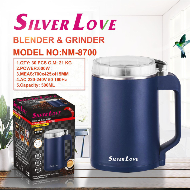 SILVER LOVE mljevač kave – Nehrđajući čelik, moderni minimalistički stil, težina 0,7 kg, mogućnost prilagodbe logotipa