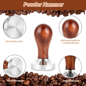 Set za latte art od 304 nehrđajućeg čelika, presa za prašak, igla za prah, igla za latte art i kalup