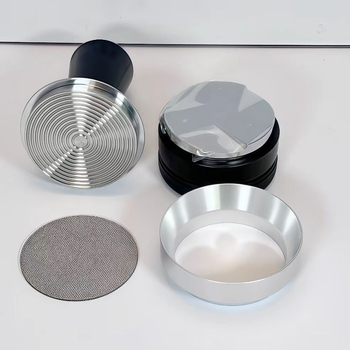 Set za kavu od 304 nehrđajućeg čelika s konstantnim pritiskom na prašak, distributer praška od aluminijske legure, prsten praška i mreža za odvajanje vode.