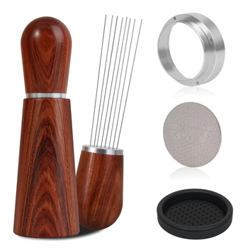 Магнитен комплект държач за тампер за кафе с италиански стил дървена дръжка – включва тампер, Nami 063, минималистичен кафе сет