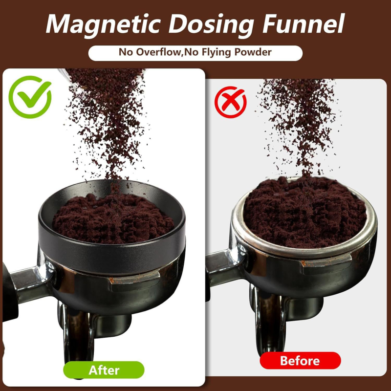 Комплект за кафе CC – неръждаема стомана, италиански стил, включва почистваща четка, филтър хартия и преса за кафе прах
