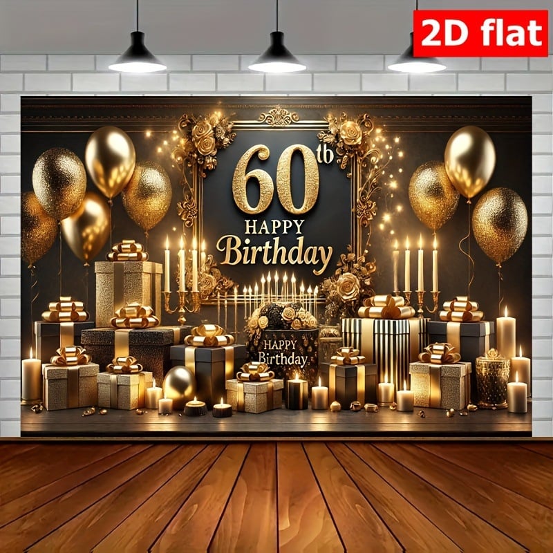Διασυνοριακό μαύρο και χρυσό φόντο γενεθλίων, ύφασμα υψηλής ποιότητας για φωτογραφία σκηνής, στηρίγματα και διακοσμήσεις πάρτι γενεθλίων.
