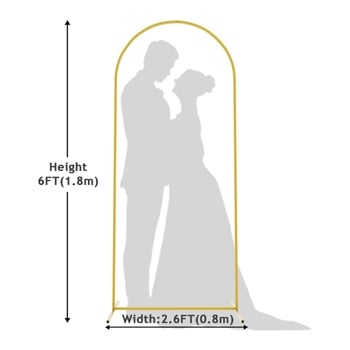 Στήριγμα καμάρας από σφυρήλατο σίδερο ύψους 7,2 ποδιών (2,1 μ.) για γάμους, καμάρες με μπαλόνια, ζαρντινιέρες, γενέθλια και διακοσμήσεις σκηνικού