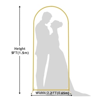 Στήριγμα καμάρας από σφυρήλατο σίδερο ύψους 7,2 ποδιών (2,1 μ.) για γάμους, καμάρες με μπαλόνια, ζαρντινιέρες, γενέθλια και διακοσμήσεις σκηνικού