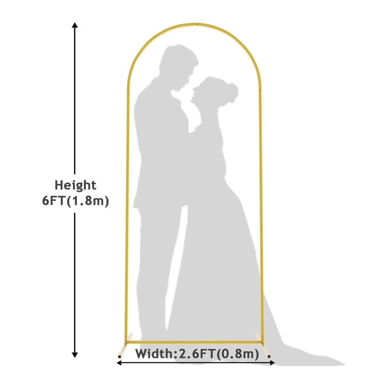 Στήριγμα καμάρας από σφυρήλατο σίδερο ύψους 7,2 ποδιών (2,1 μ.) για γάμους, καμάρες με μπαλόνια, ζαρντινιέρες, γενέθλια και διακοσμήσεις σκηνικού