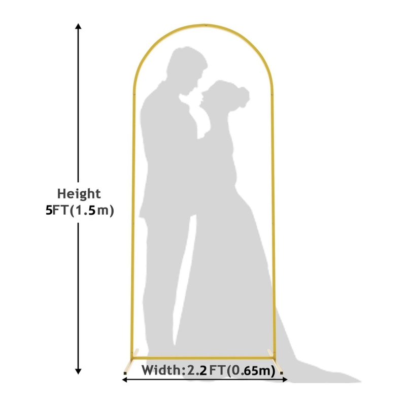 Στήριγμα καμάρας από σφυρήλατο σίδερο ύψους 7,2 ποδιών (2,1 μ.) για γάμους, καμάρες με μπαλόνια, ζαρντινιέρες, γενέθλια και διακοσμήσεις σκηνικού