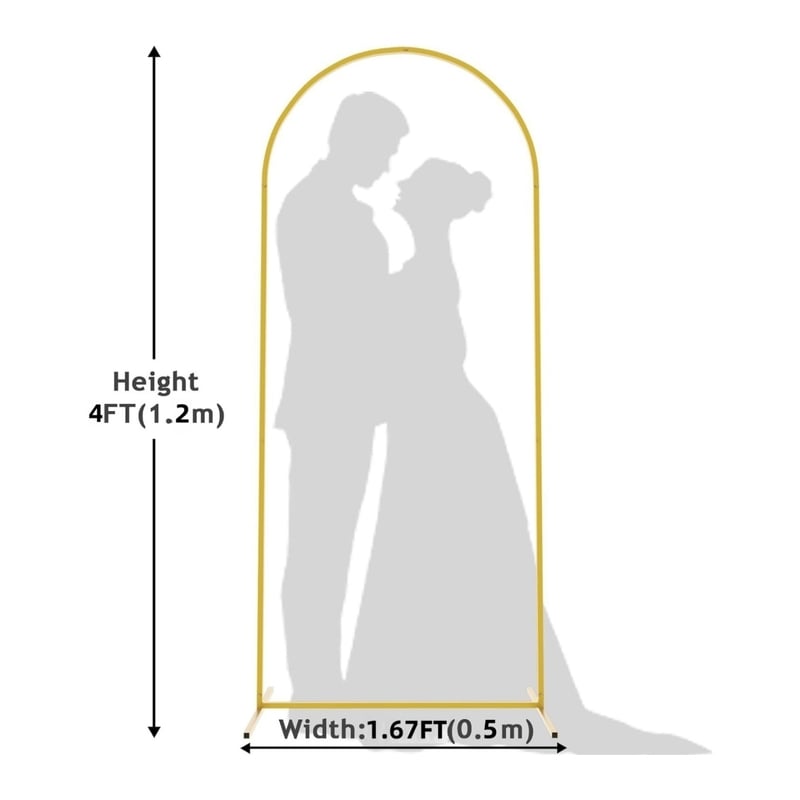 Στήριγμα καμάρας από σφυρήλατο σίδερο ύψους 7,2 ποδιών (2,1 μ.) για γάμους, καμάρες με μπαλόνια, ζαρντινιέρες, γενέθλια και διακοσμήσεις σκηνικού