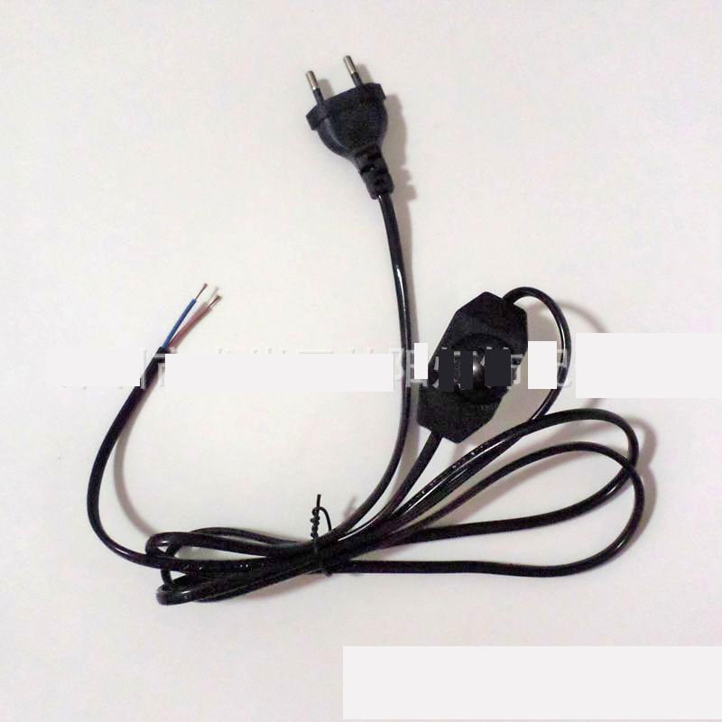 Cablu de alimentare pentru lămpi de masă, cablu de alimentare pentru variator de intensitate a luminii lampă de masă, cablu de alimentare pentru controlul vitezei ventilatorului, ștecher rotund standard european pentru reglarea intensității luminoase - 2 f