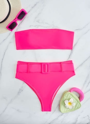 2025 Szexi 2 bikiniből álló szett, európai és amerikai stílusú, magas derekú és mintás fürdőruha, külkereskedelem és határokon átnyúló nagykereskedelem