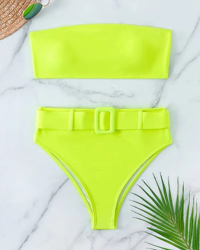 2025 Szexi 2 bikiniből álló szett, európai és amerikai stílusú, magas derekú és mintás fürdőruha, külkereskedelem és határokon átnyúló nagykereskedelem