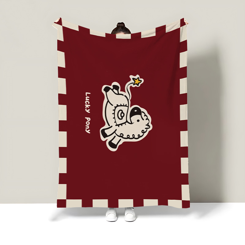 Карикатурно флисово одеяло, полиестер, 300–500 g, целогодишно, персонализируемо